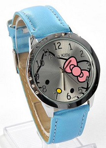 Hello Kitty watch with blue band