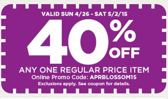 Michael’s: 40% Off Any One Regular Price Item