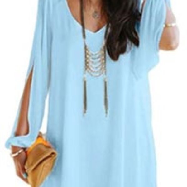 Off Shoulder V-neck Dress Just $2.99 + Free Shipping