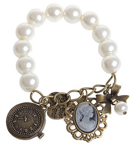 Pearl Bracelet with Charms