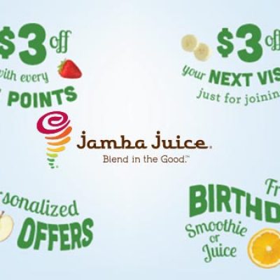 Jamba Juice Insider Rewards: $3 Off Next Visit