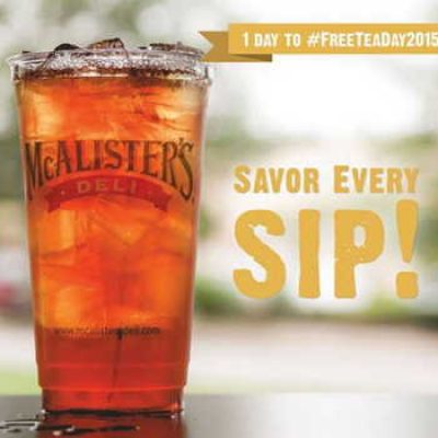 McAlister's Deli: Free Tea Day