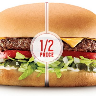Sonic: 1/2 Price Cheeseburgers Aug 13th