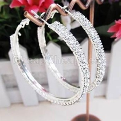 Silver Plated Twinkle Hoop Earrings Only $3.16 + Free Shipping