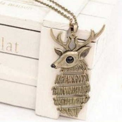 Brass Deer Pendant and Necklace Only $5.69 + Prime