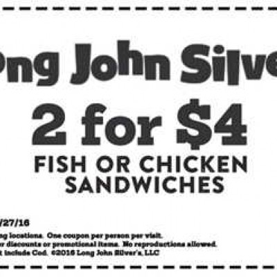 Long John Silver's Coupon: 2 For $4 Sandwiches - Expires 2/27
