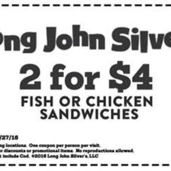 Long John Silver's Coupon: 2 For $4 Sandwiches - Expires 2/27 - Oh Yes It's Free