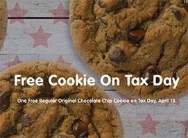 Great American Cookies: Free Cookie on Tax Day