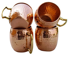 Hammered Copper Mule Mugs