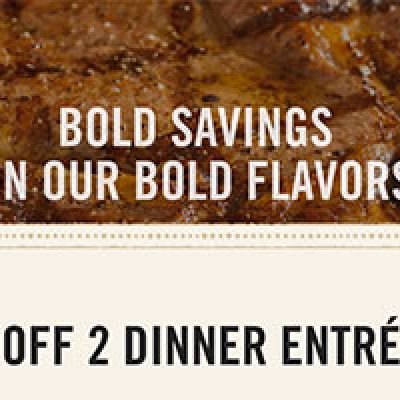 Outback Steakhouse: $8 Off 2 Dinner Entrees