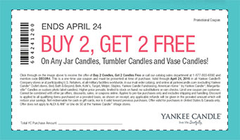 Yankee Candle Coupon: B2G2 Free