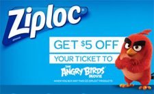 $5 Off Angry Birds Movie Ticket W/ Purchase