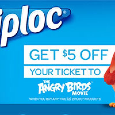 $5 Off Angry Birds Movie Ticket W/ Purchase