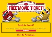 M&M’s: Earn A Free Movie Ticket W/ Purchase