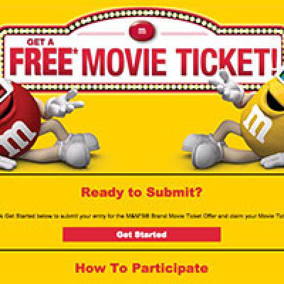 M&M’s: Earn A Free Movie Ticket W/ Purchase