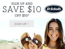 Dr Scholls: $10 Off $50 Coupon