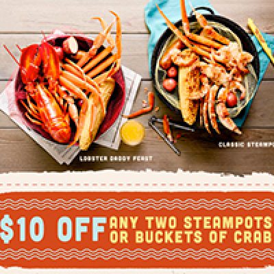 Joe’s Crab Shack: $10 Off Two Steampots or Crab Buckets