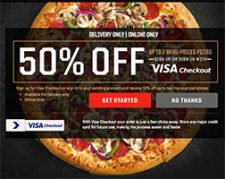 Pizza Hut: 50% Off 2 Pizzas W/ Visa Checkout