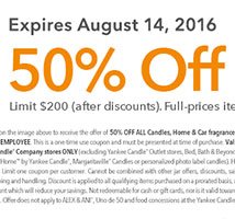 Yankee Candle: 50% Off All Candles Until 8/14