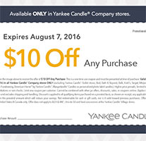 Yankee Candle: $10 Off Any Purchase - Expires August 7th
