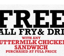 Arby’s: Free Small Fry & Drink W/ Purchase