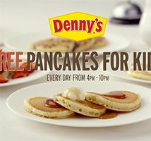 Denny’s: Kids Eat Free Pancakes In September