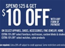 JCPenney: $10 Off $25 Until 09/05