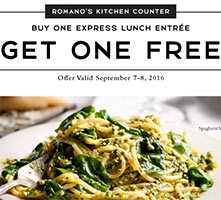 Macaroni Grill: BOGO Express Lunch Entree - Last Day