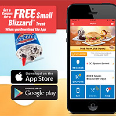 DQ: Free Small Blizzard W/ App Download