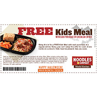 Noodles & Company: Free Kids Meal W/ Purchase