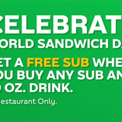 Subway: Free Sub W/ Sub & Drink Purchase - Nov 3