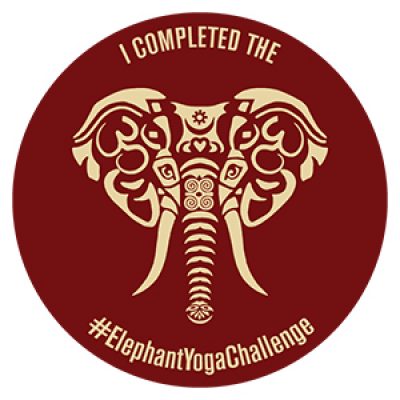 Free Elephant Yoga Challenge Sticker