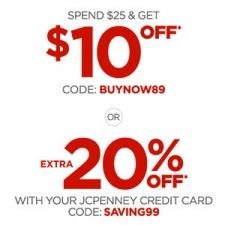 JCPenney: $10 Off $25 Thru 11/16