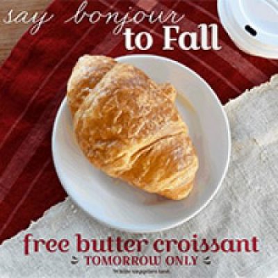 la Madeleine: Free Butter Criossant – 9/22 Only