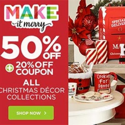 Michael’s: 50% Off Xmas Decor + 20% Off Entire Purchase + $2.95 Shipping