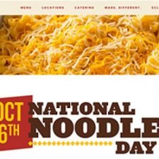 Noodles & Company: Free Wisconsin Mac & Cheese W/ Purchase – Oct 6th