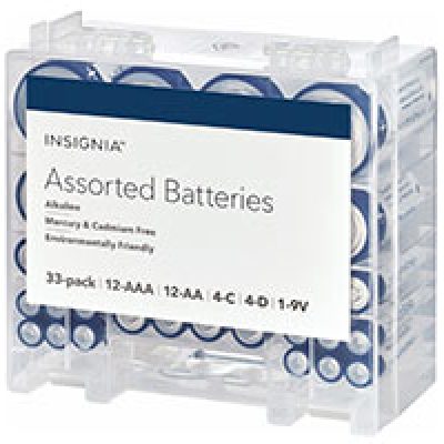 Insignia (33-Pack) Assorted Batteries W/ Box Just $9.99 (Reg $16.99)
