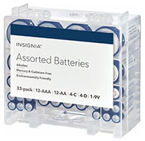 Insignia (33-Pack) Assorted Batteries W/ Box Just 49.99 (Reg $16.99)