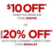 JCPenney: $10 Off $25 - Last Day