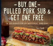 Quiznos: BOGO Free Pulled Pork Sub - May 16th