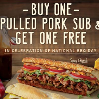 Quiznos: BOGO Free Pulled Pork Sub - May 16th