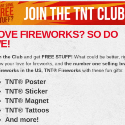 Free TNT Fireworks Poster, Stickers, and More