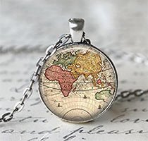 World Map Necklace