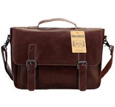 Berchirly Faux Leather Briefcase/Laptop Bag Just $26.99 (Reg $98) + Prime