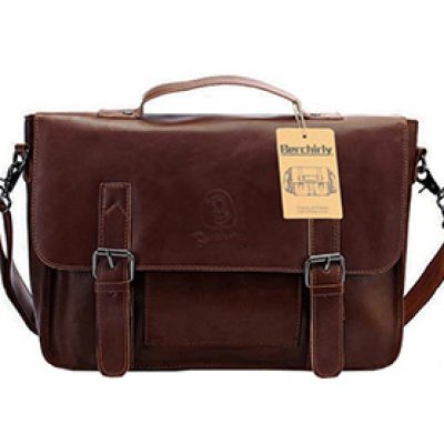 Berchirly Faux Leather Briefcase/Laptop Bag Just $26.99 (Reg $98) + Prime