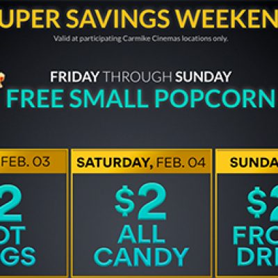Carmike Cinemas: Free Small Popcorn on Sunday