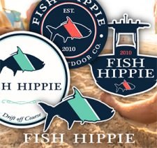 Free Fish Hippie Stickers