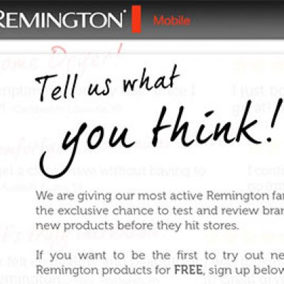 Remington Product Sampling Promotion