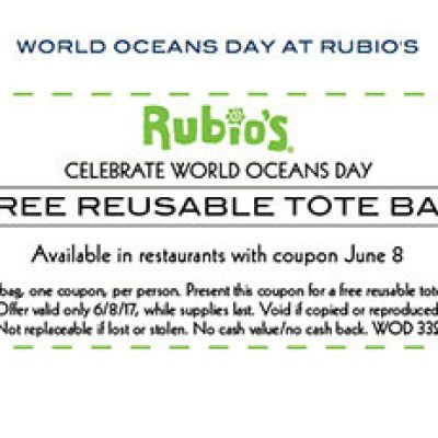 Rubio’s: Free Reusable Tote Bag - June 8th