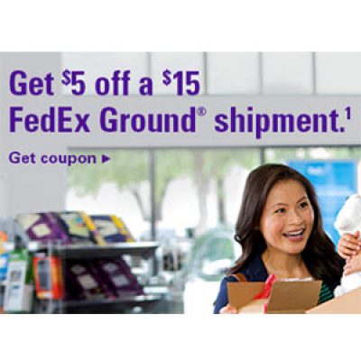 FedEx: $5 Off $15 Ground Shipment